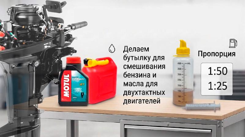 Сколько и как заливать масла в бензин 2-тактного лодочного мотора Сколько и как заливать масла в бензин 2-тактного лодочного мотора