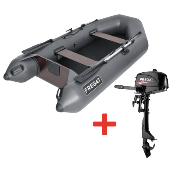 280 Е Лайт серый + FREGAT 4FHWS 2-тактный (комплект лодка + мотор)
