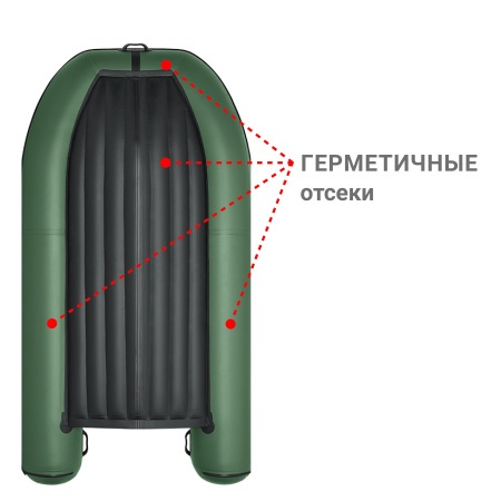 310 НДНД аэр Лодка + Бронирование (зеленый )