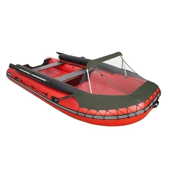 Тент носовой универсальный для лодки ПВХ 430, зеленый