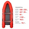 Фрегат 550 фм лайт джет (Лодка ПВХ водометная + бронирование) (красная)