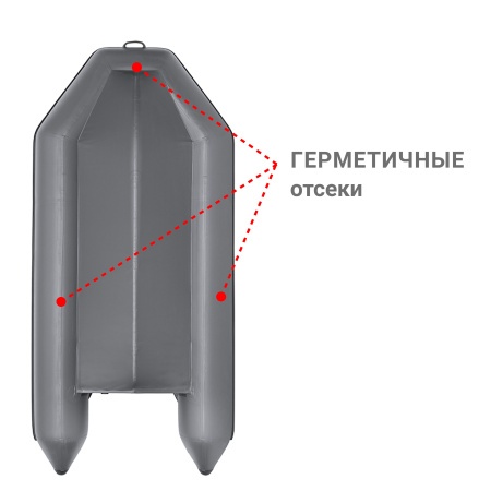 Фрегат 300 ЕК с килем (Лодка ПВХ моторная) (серая)