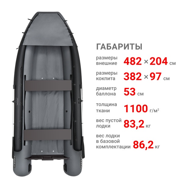 480 фм джет Лодка (серый 112062) 480 фм джет Лодка (серый 112062)