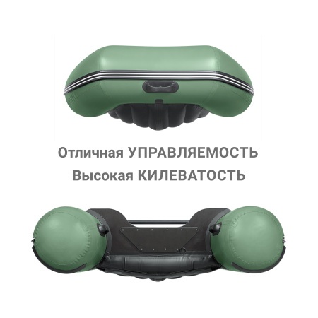 Фрегат 350 аэр (Лодка ПВХ моторная НДНД) (зеленый)