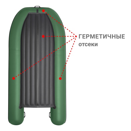 370 НДНД аэр Лодка + Бронирование (зеленый )