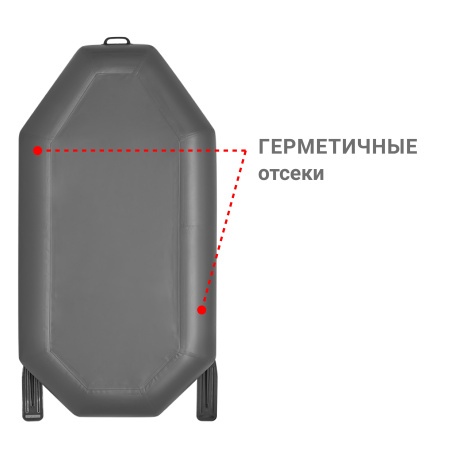 Фрегат М-11 Оптима Лайт (240 см) (Лодка ПВХ гребная) (серая)