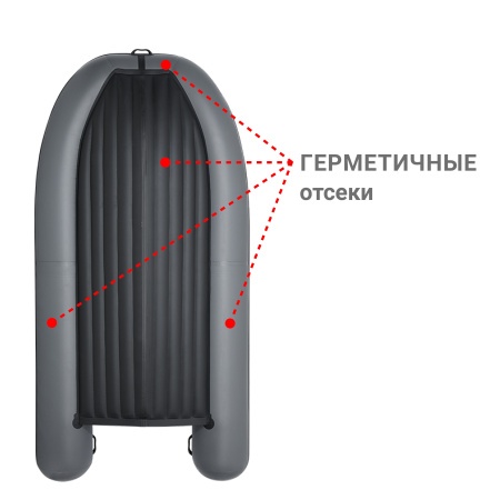 Фрегат 430 аэр (Лодка ПВХ моторная НДНД) (серый)