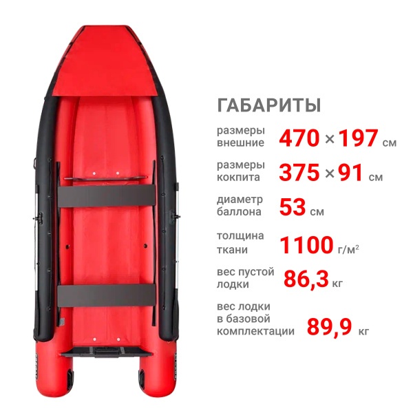 470 фм джет/л/с Лодка (красный 112073)