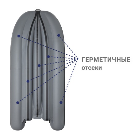 390 фм джет/л/с Лодка + Бронирование (серый 112032)