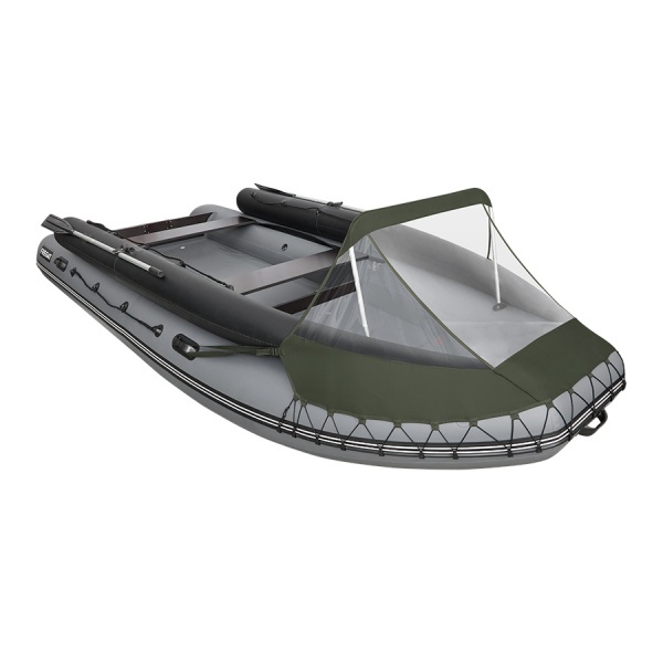 Тент носовой универсальный для лодки ПВХ 520, зеленый