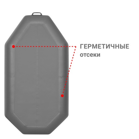 Фрегат М-1 Оптима (200 см) с гребками (Лодка ПВХ гребная) (серая)