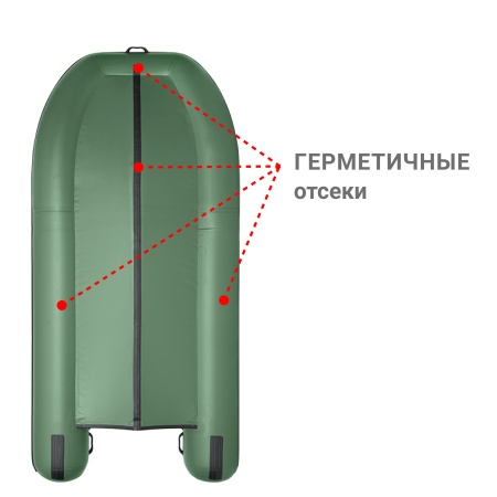 Фрегат 370 С (Лодка ПВХ моторная) (зеленый)