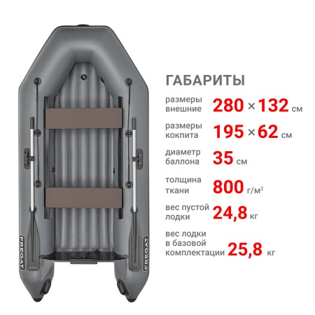 280 Е НДНД Лодка (серая 7523)