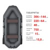 Фрегат М-5 Оптима (300 см) (Лодка ПВХ гребная) (серая)
